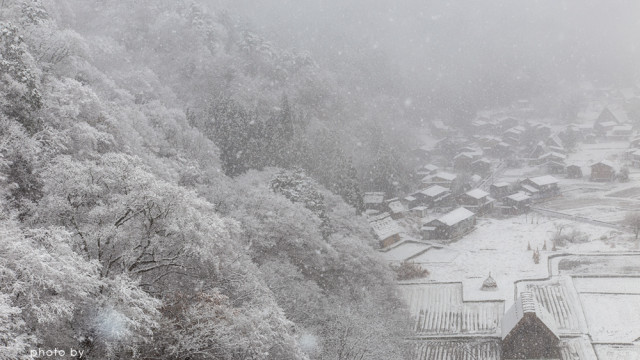 2015.11.27　初雪の白川村