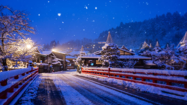 20180103　早朝　雪　古い街並み